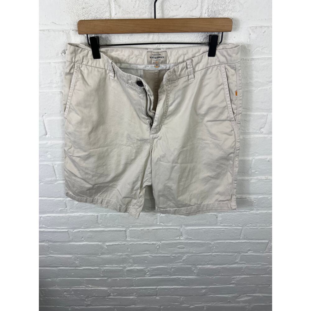 Quiksilver Men's Waterman Collection Bermuda Shorts Stretch  Beige Size 31